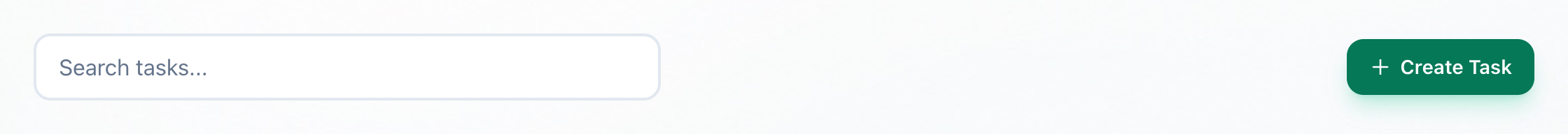 The top of the Tasks tab, with the Create Task button highlighted